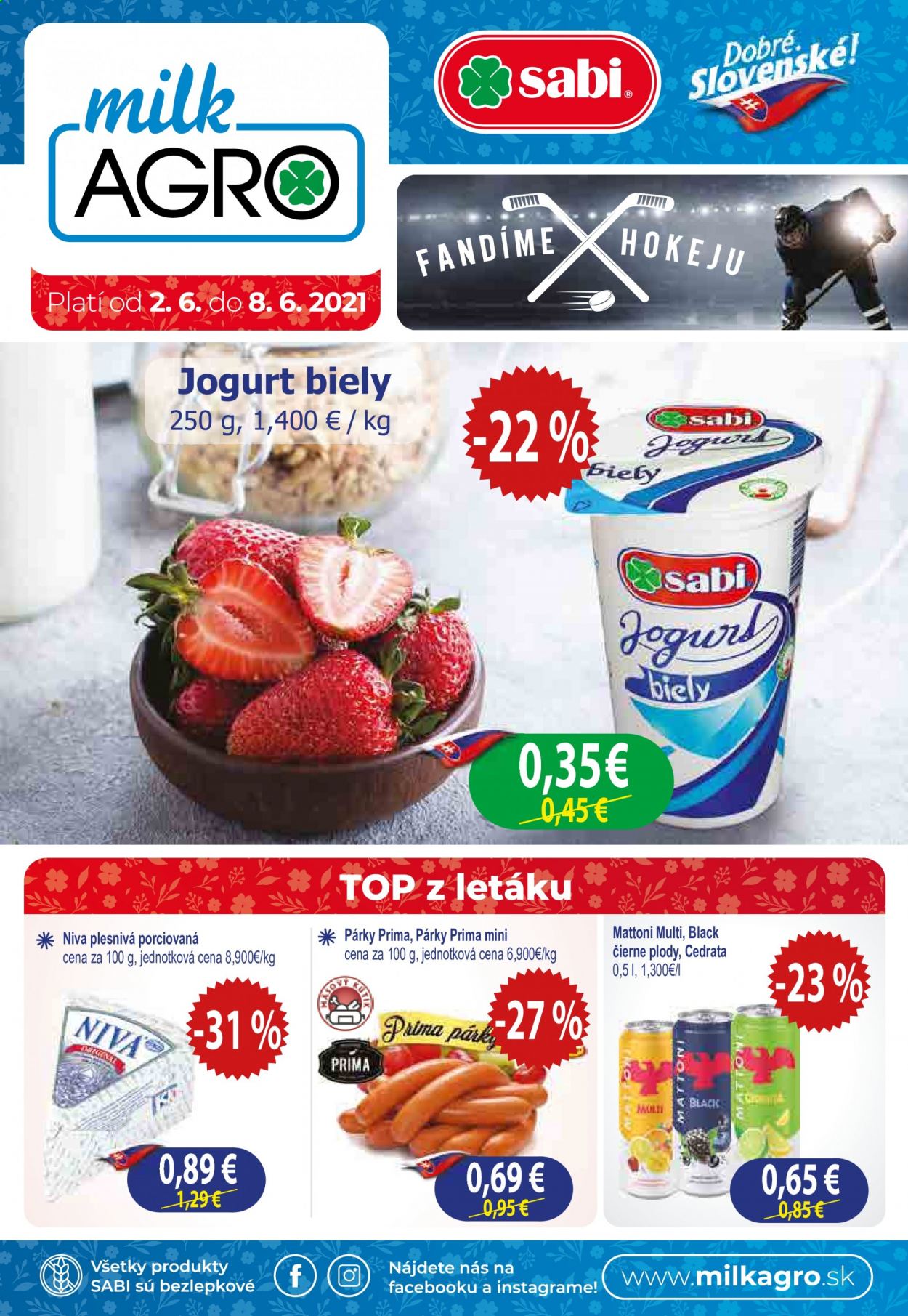 Leták Milk AGRO - 2.6.2021 - 8.6.2021. Strana 1