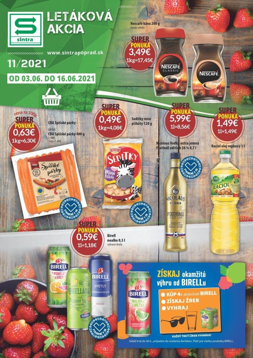 Leták Sintra - 3.6.2021 - 16.6.2021. Strana 1