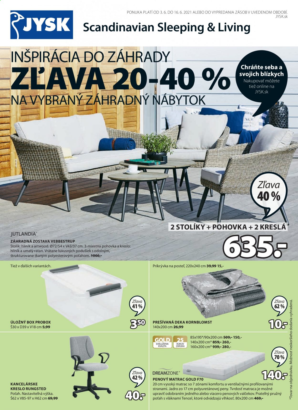Leták JYSK - 3.6.2021 - 16.6.2021. Strana 1