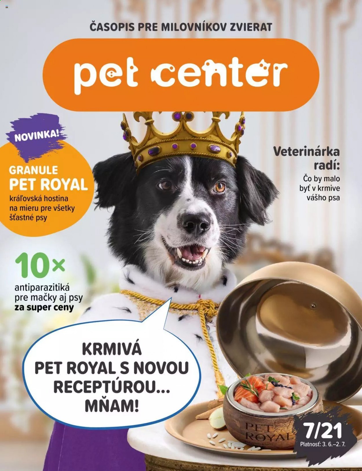 Leták Pet Center - 3.6.2021 - 2.7.2021 - Produkty v akcii - granule pre psov. Strana 1.