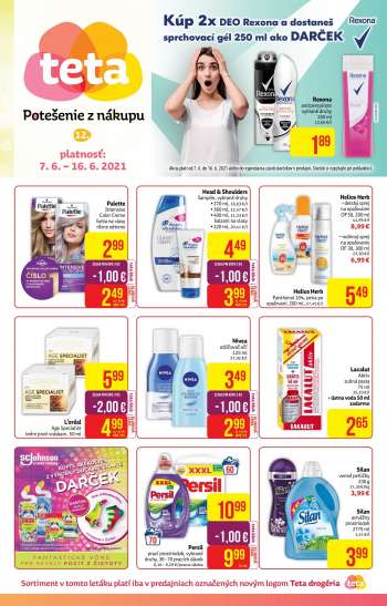 Leták Teta drogerie - 7.6.2021 - 16.6.2021.