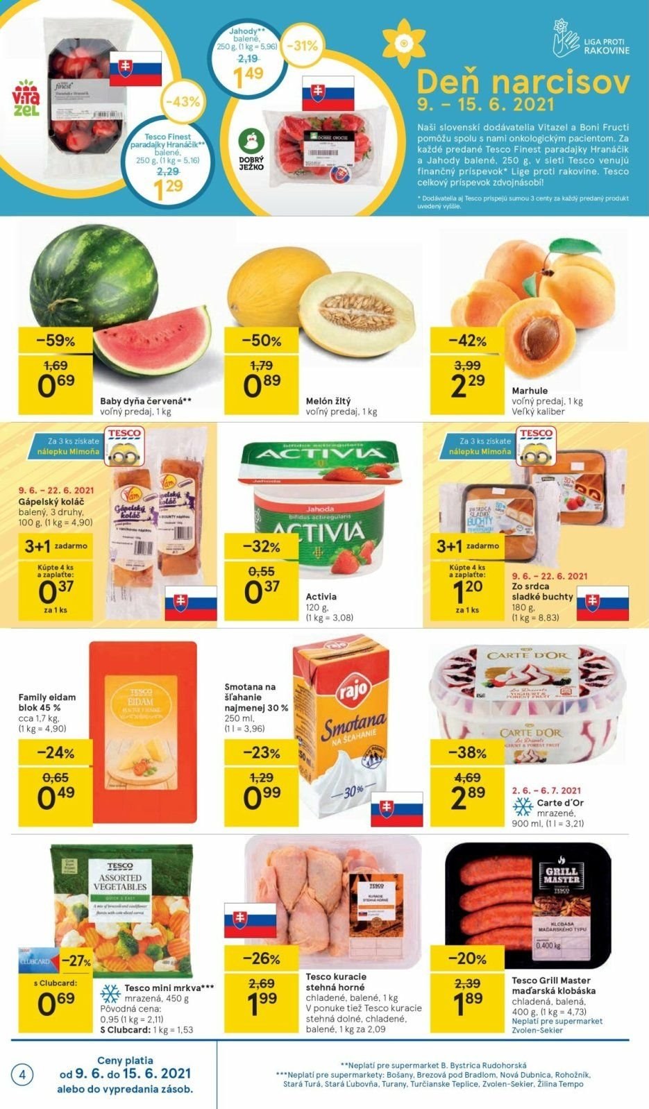 Leták TESCO supermarket - 9.6.2021 - 15.6.2021. Strana 4