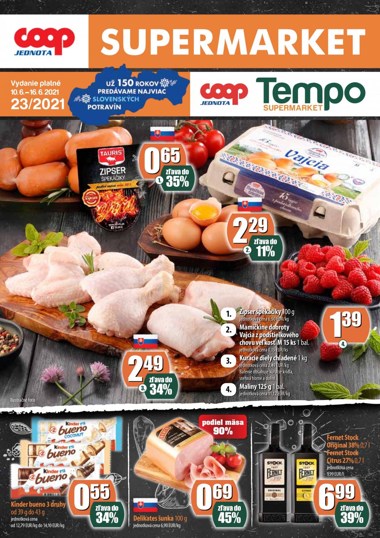 Leták COOP Jednota - 10.6.2021 - 16.6.2021. Strana 1