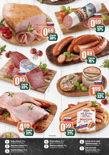 thumbnail - Šunka od kosti 100 g jednotková cena 6,90 EUR/kg