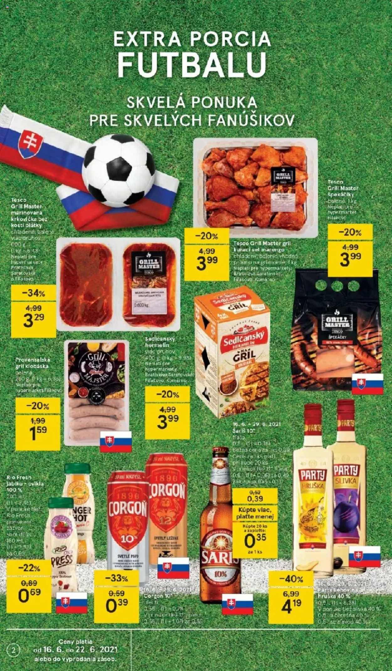 Leták TESCO - 16.6.2021 - 22.6.2021. Strana 2