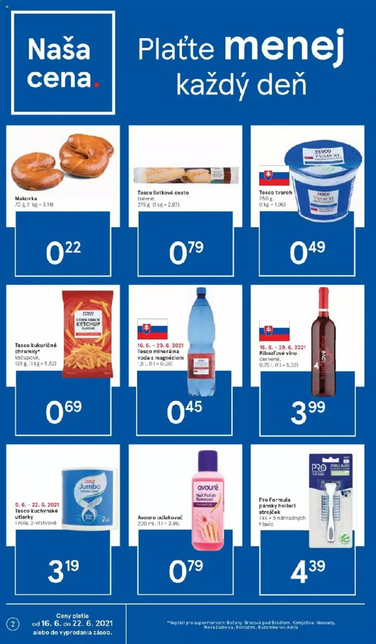 Leták TESCO supermarket - 16.6.2021 - 22.6.2021. Strana 2