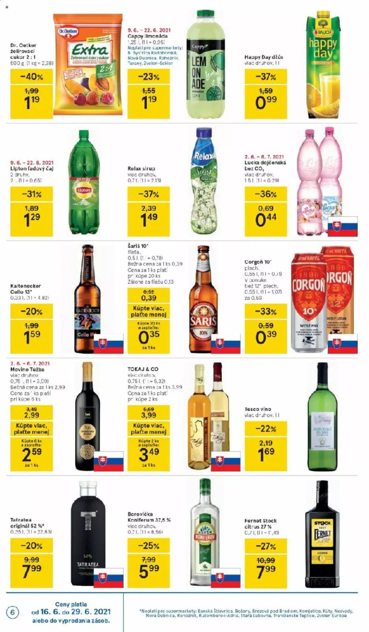 Leták TESCO supermarket - 16.6.2021 - 22.6.2021. Strana 6