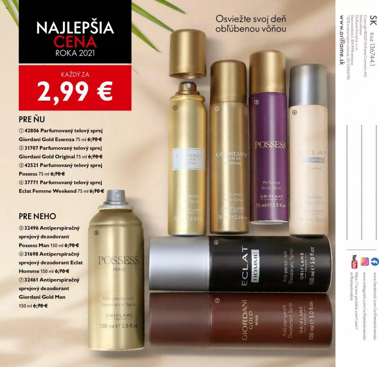 Leták Oriflame - 15.6.2021 - 5.7.2021. Strana 138