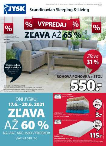 Leták JYSK - 17.6.2021 - 30.6.2021.
