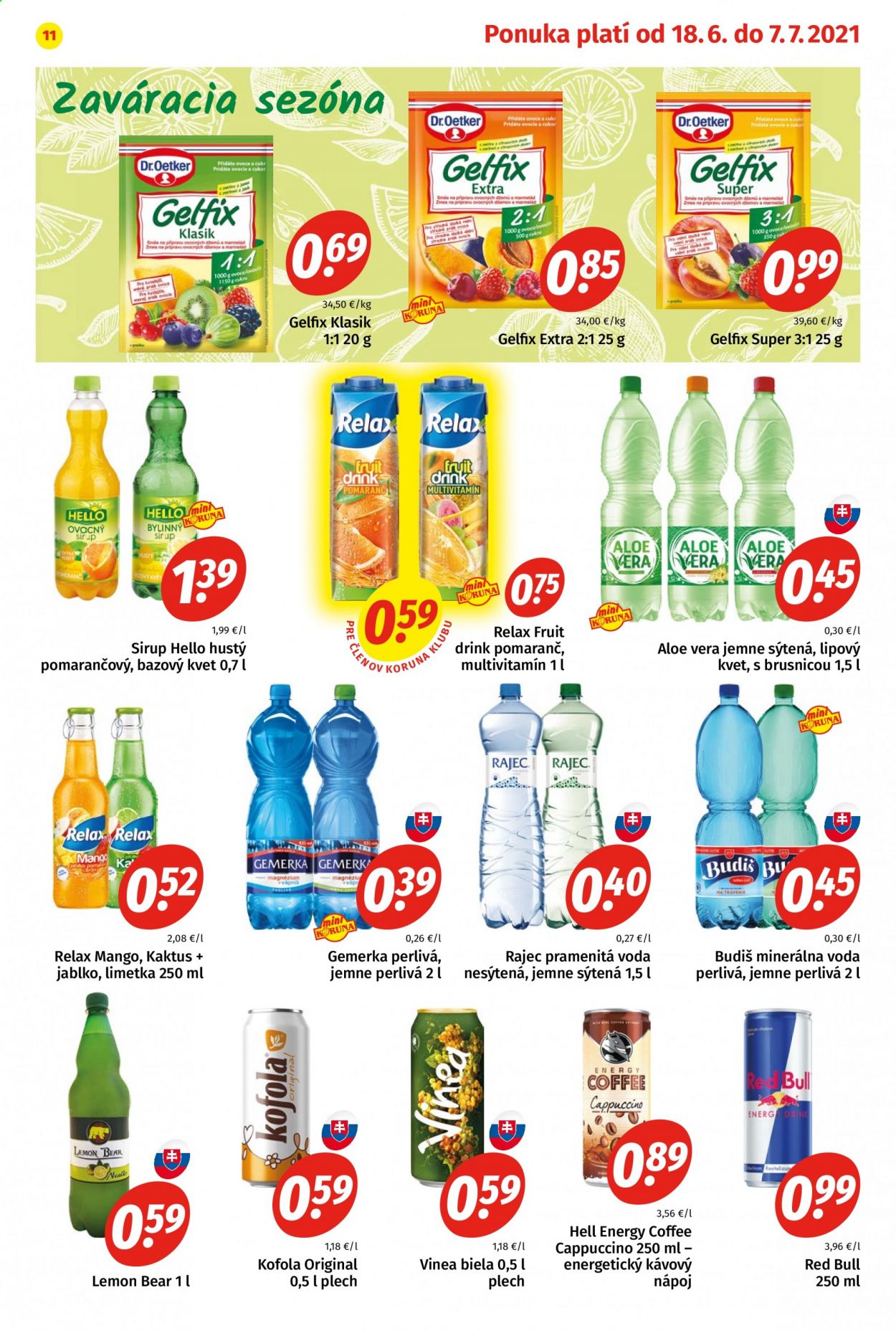 Leták Potraviny KORUNA - 18.6.2021 - 7.7.2021. Strana 11