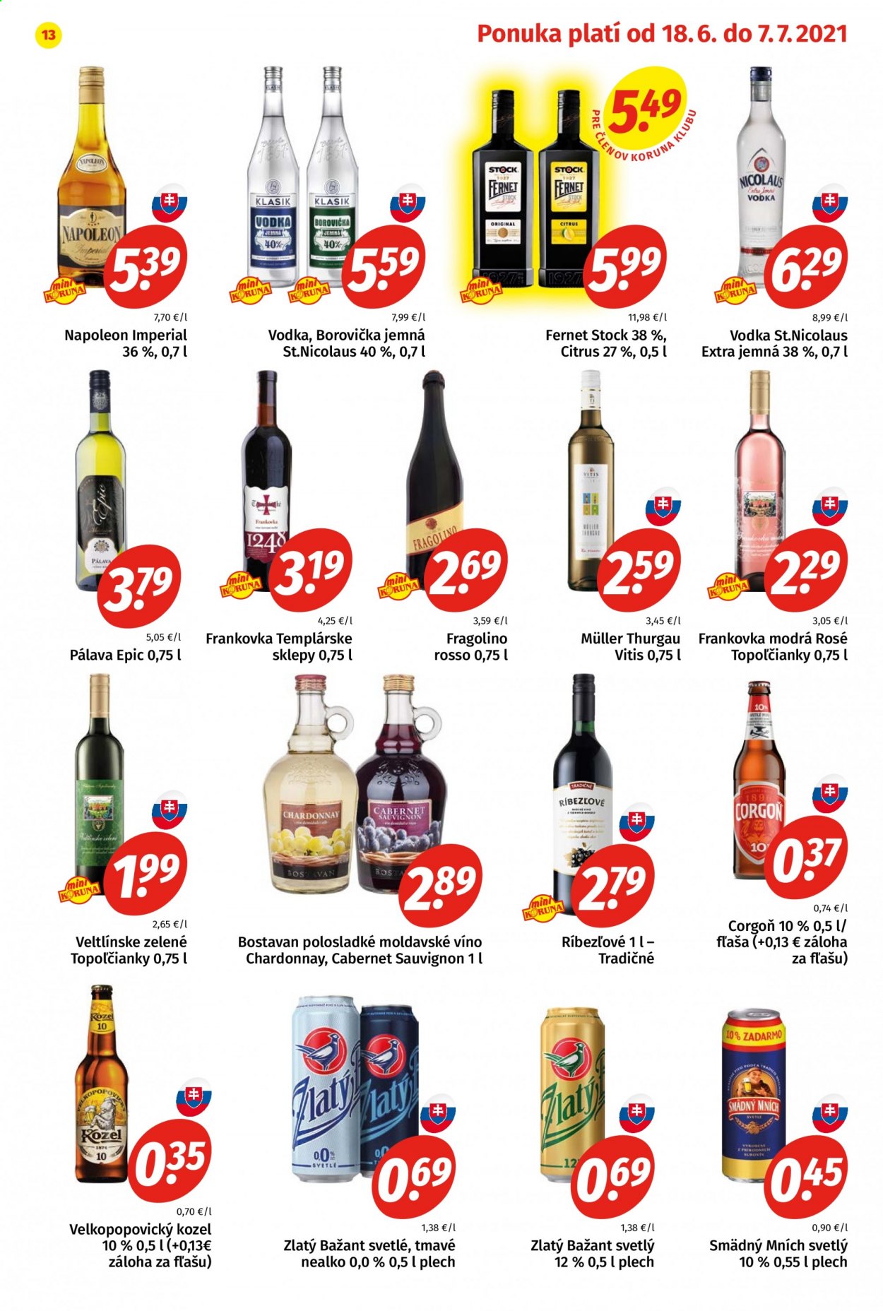 Leták Potraviny KORUNA - 18.6.2021 - 7.7.2021. Strana 13