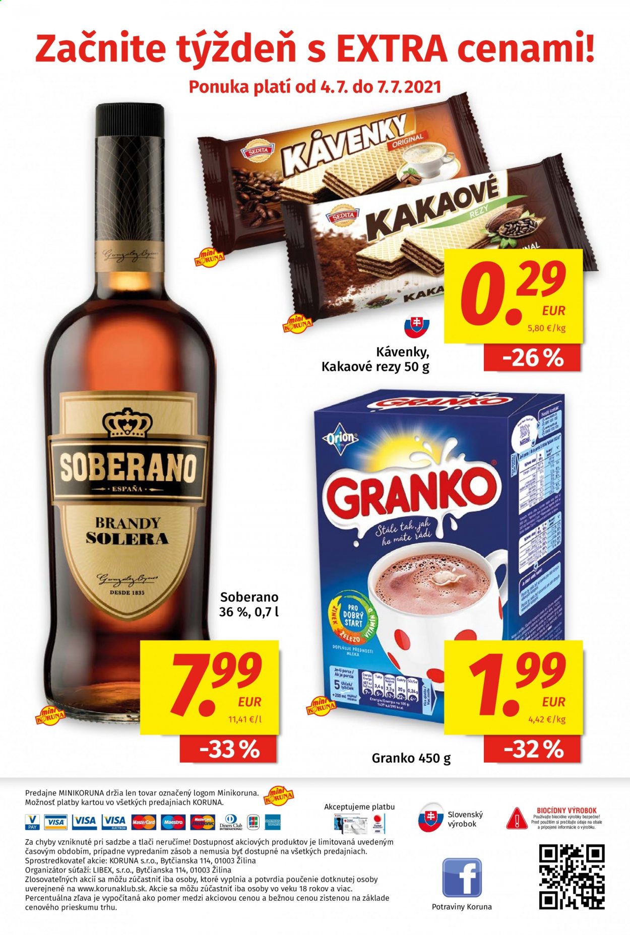 Leták Potraviny KORUNA - 18.6.2021 - 7.7.2021. Strana 16