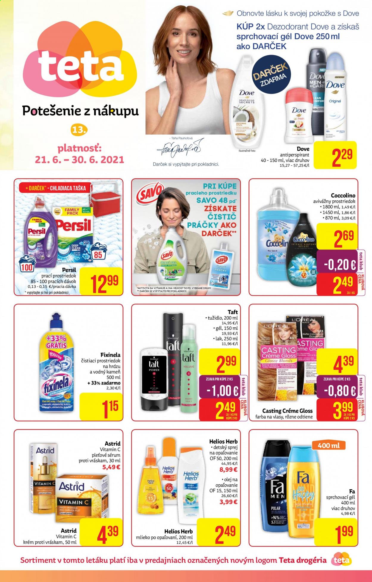 Leták Teta drogerie - 21.6.2021 - 30.6.2021. Strana 1