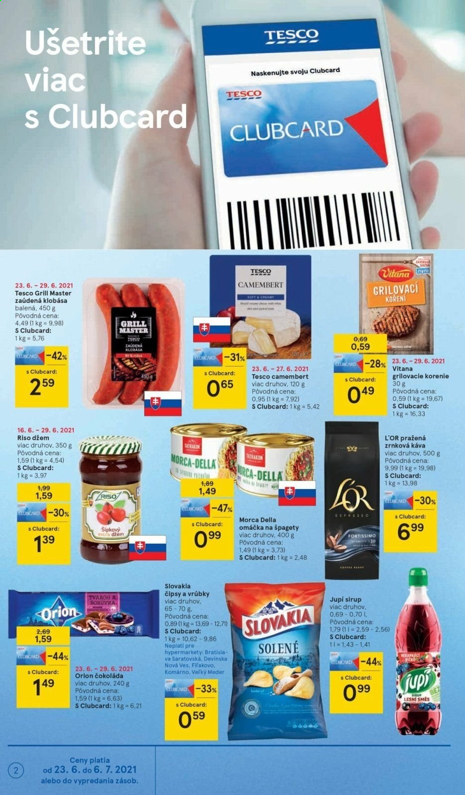 Leták TESCO - 23.6.2021 - 29.6.2021. Strana 2