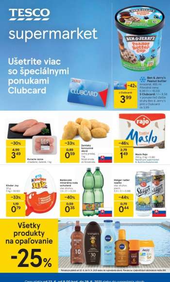 Leták TESCO supermarket - 23.6.2021 - 29.6.2021.