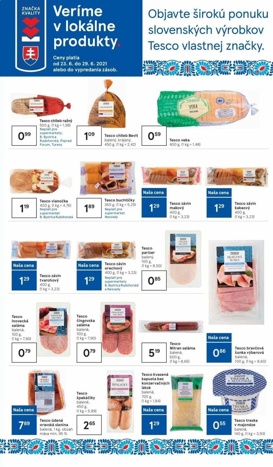 Leták TESCO supermarket - 23.6.2021 - 29.6.2021. Strana 3