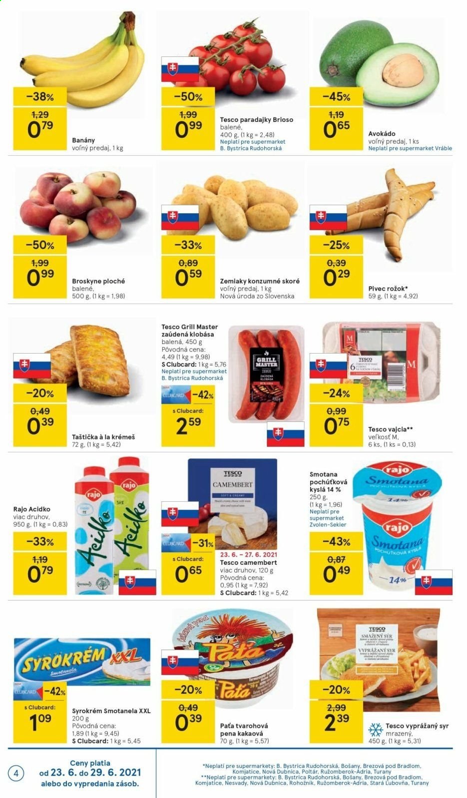 Leták TESCO supermarket - 23.6.2021 - 29.6.2021. Strana 4