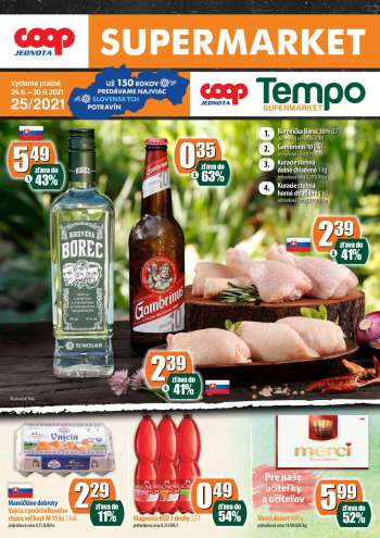 Leták COOP Jednota - 24.6.2021 - 14.7.2021.