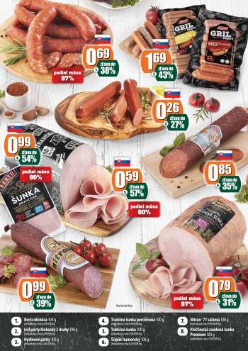 thumbnail - Hydinové párky 100 g jednotková cena 2,60 EUR/kg