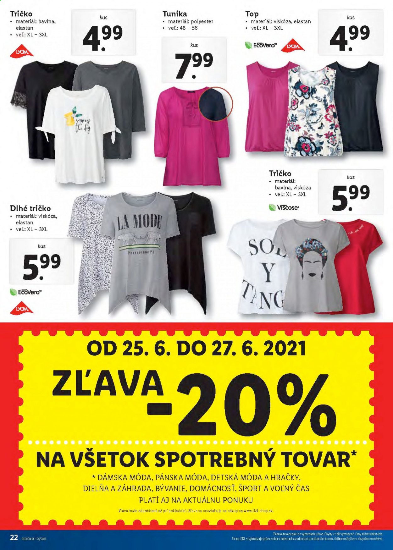 Leták Lidl - 28.6.2021 - 4.7.2021. Strana 22