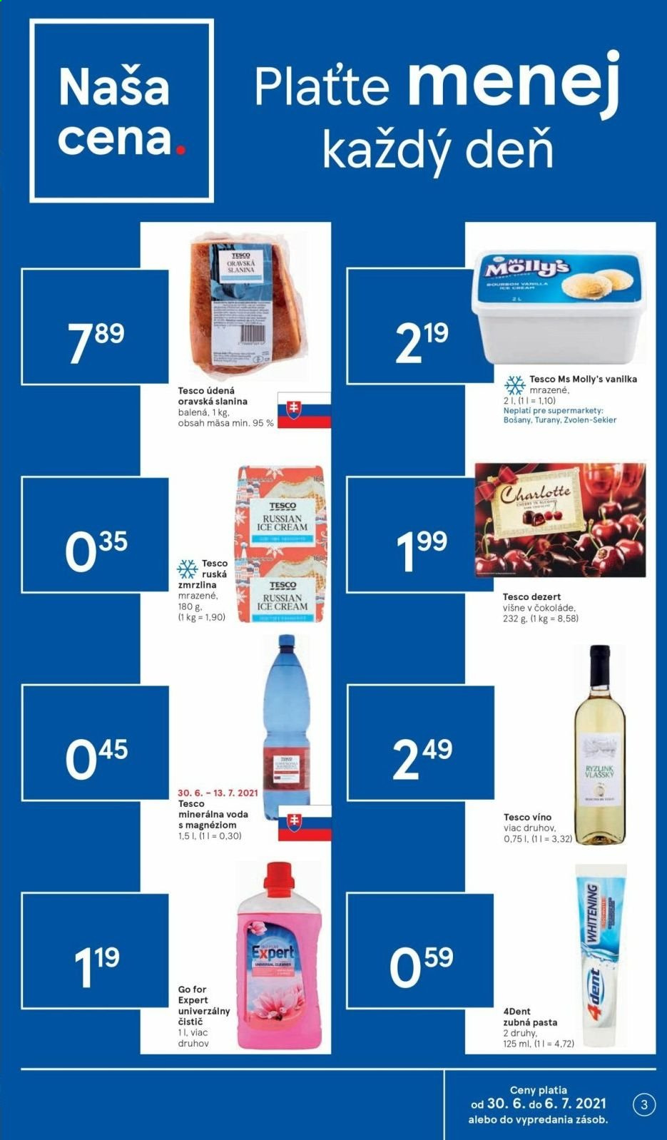 Leták TESCO supermarket - 30.6.2021 - 6.7.2021. Strana 3