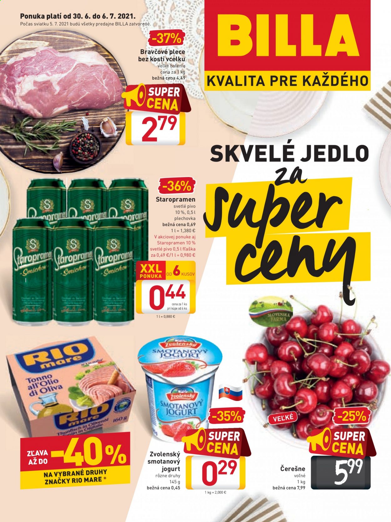 Leták Billa - 30.6.2021 - 6.7.2021. Strana 1