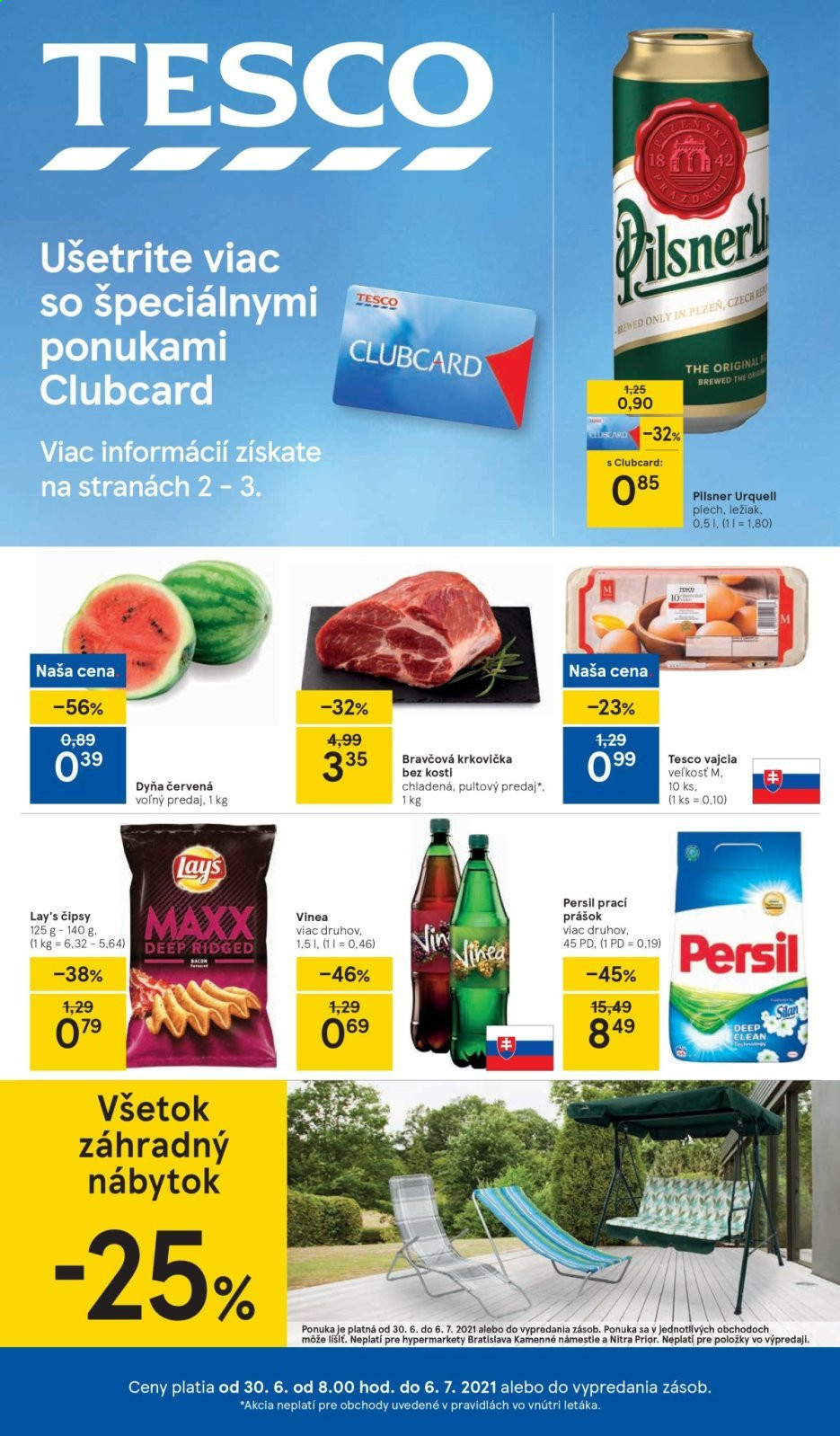 Leták TESCO - 30.6.2021 - 6.7.2021. Strana 1