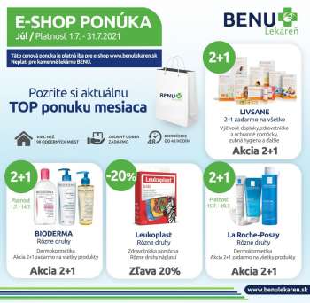 Leták BENU Lekáreň - 1.7.2021 - 31.7.2021.