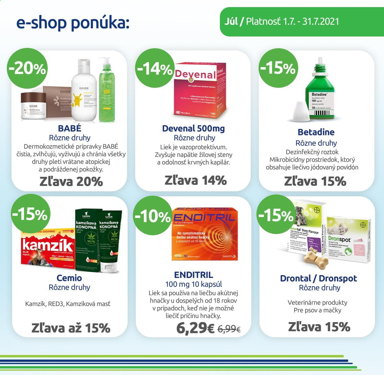 Leták BENU Lekáreň - 1.7.2021 - 31.7.2021. Strana 2