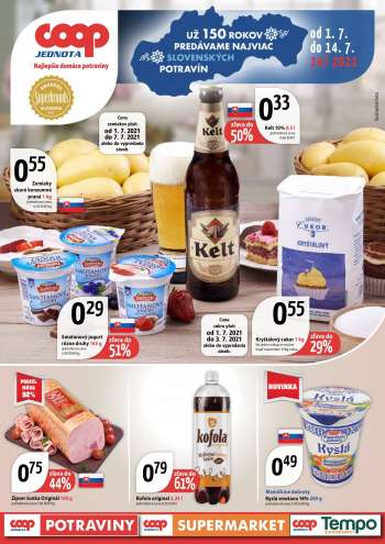 Leták COOP Jednota - 1.7.2021 - 14.7.2021.