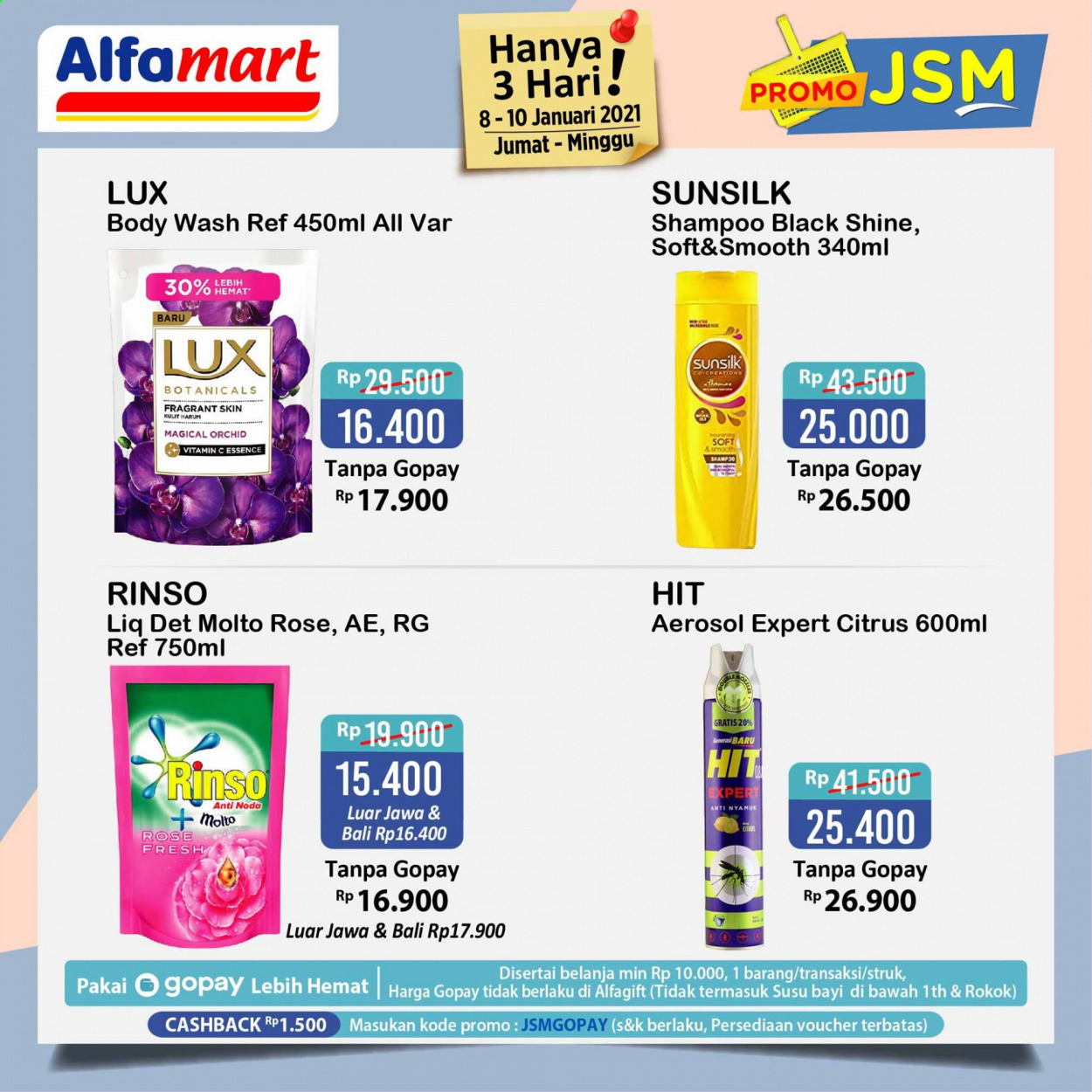 thumbnail - Promo Alfamart - 01/08/2021 - 01/10/2021 - Produk diskon - body wash, rinso, shampoo, hit, aerosol, vitamin. Halaman 3.