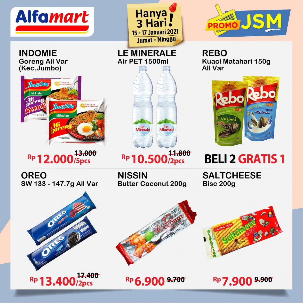thumbnail - Promo Alfamart - 01/15/2021 - 01/17/2021 - Produk diskon - milk, goreng, rebo, pet, oreo, indomie, butter, biscuits, bra. Halaman 7.