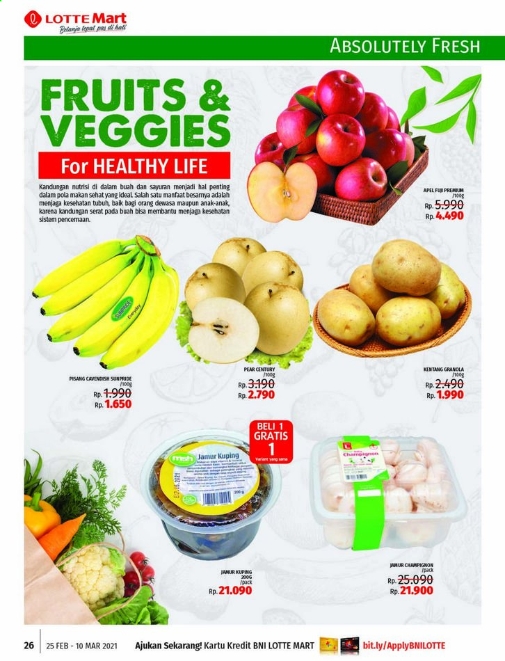 thumbnail - Promo LOTTE Mart - 02/25/2021 - 03/10/2021 - Produk diskon - fruit, pisang, kentang, granola, apel, anak. Halaman 26.