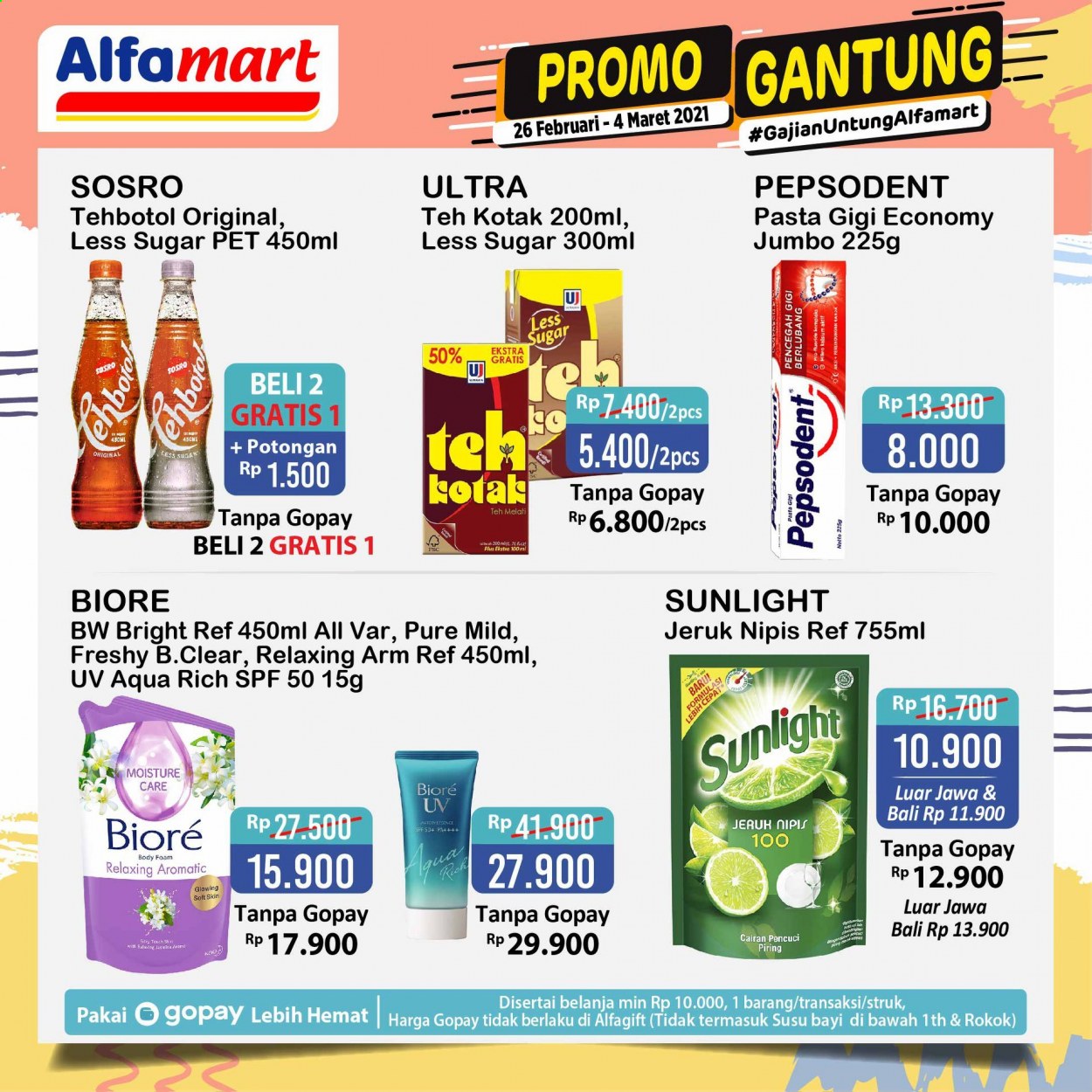 thumbnail - Promo Alfamart - 02/26/2021 - 03/04/2021 - Produk diskon - sugar, sunlight, pepsodent, pet, piring, jeruk, jeruk nipis, body foam, aqua. Halaman 3.