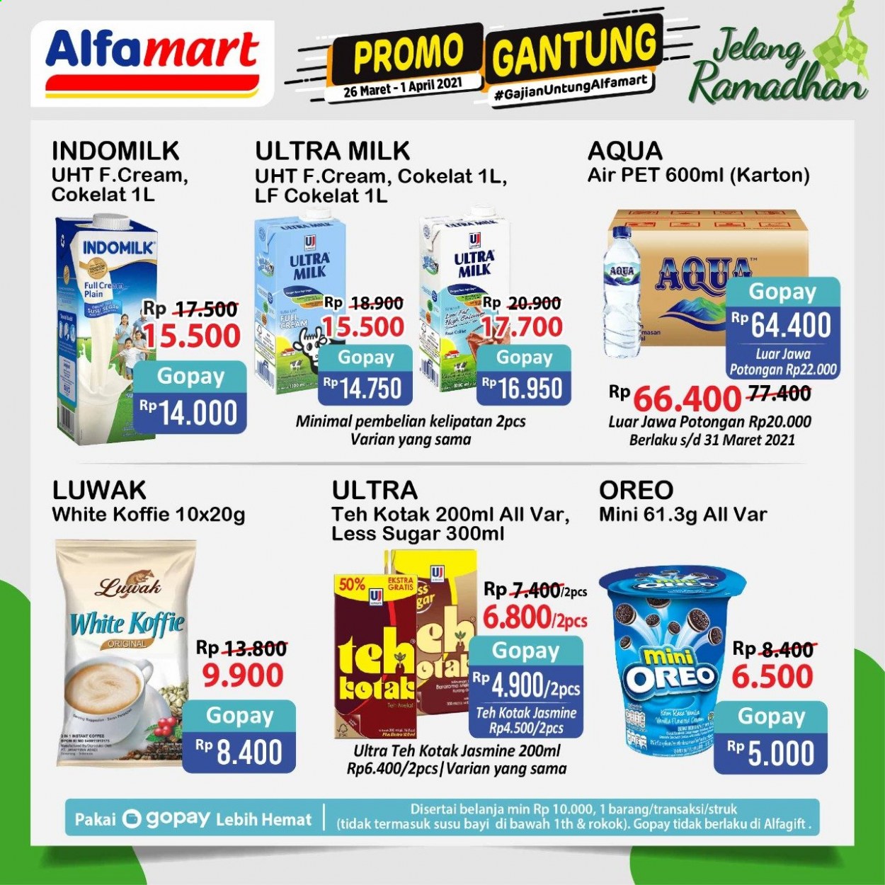 thumbnail - Promo Alfamart - 03/25/2021 - 04/01/2021 - Produk diskon - milk, indomilk, sugar, pet, oreo, mint, aqua. Halaman 2.