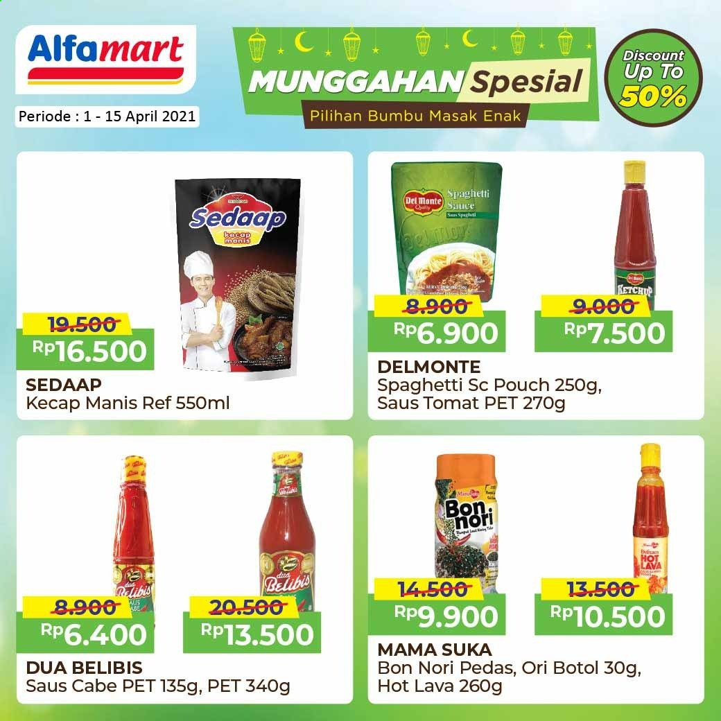 thumbnail - Promo Alfamart - 04/01/2021 - 04/15/2021 - Produk diskon - tomat, spaghetti, saus, pet, ketchup, del monte. Halaman 3.