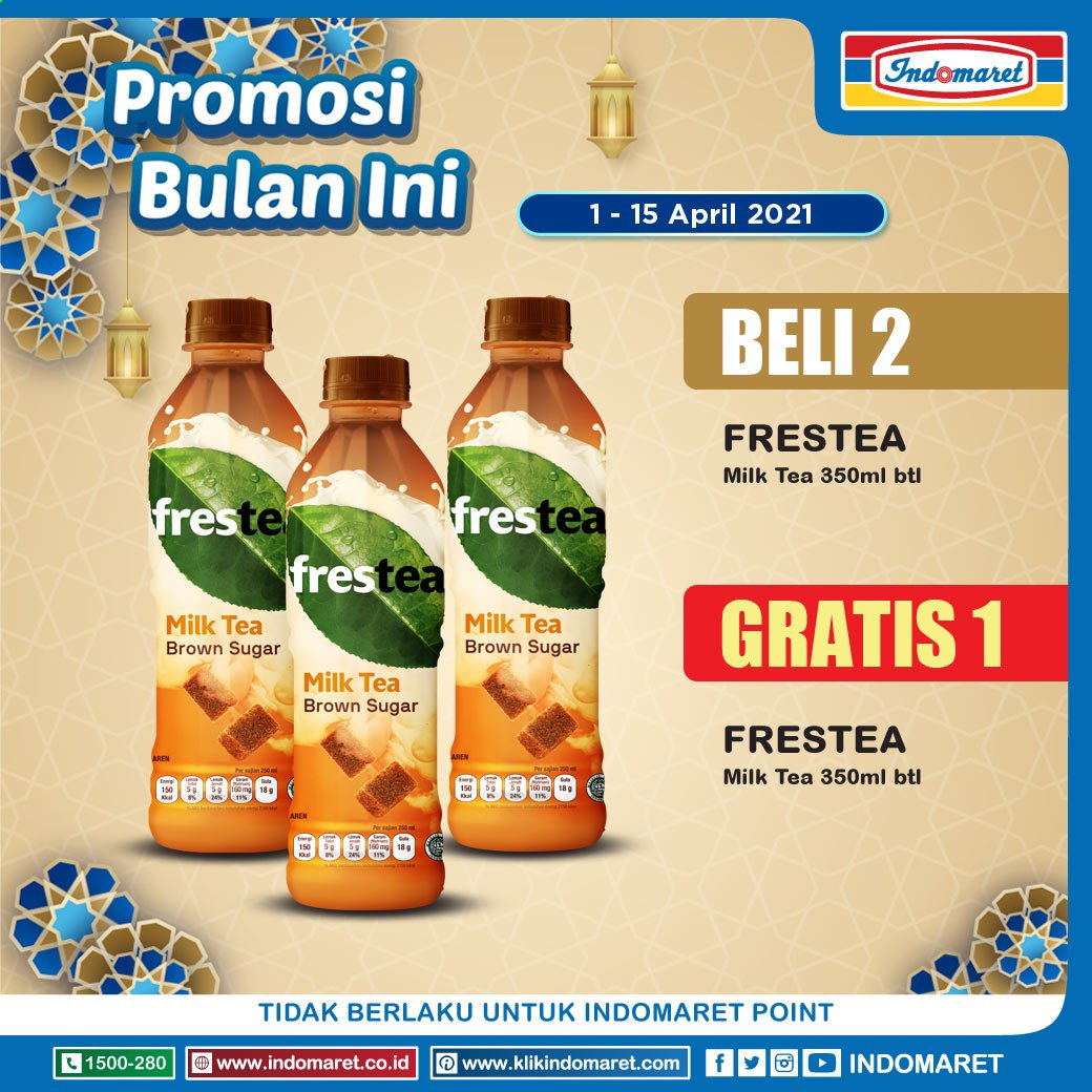 thumbnail - Promo Indomaret - 04/01/2021 - 04/15/2021 - Produk diskon - milk, sugar, tea, brown sugar. Halaman 4.