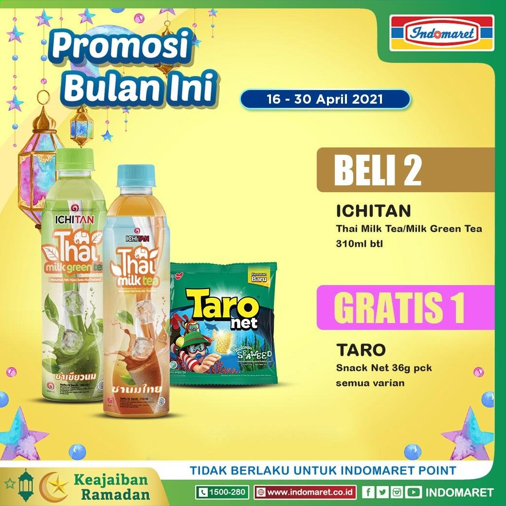 thumbnail - Promo Indomaret - 04/16/2021 - 04/30/2021 - Produk diskon - milk, tea, green tea. Halaman 4.
