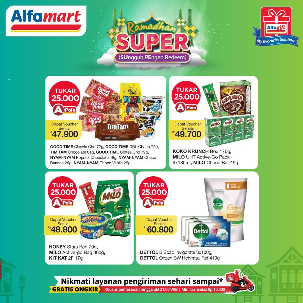 thumbnail - Promo Alfamart - 04/01/2021 - 04/30/2021 - Produk diskon - coffee, soap, nestlé, nestle milo, chocolate, honey, dettol, box, bag. Halaman 3.
