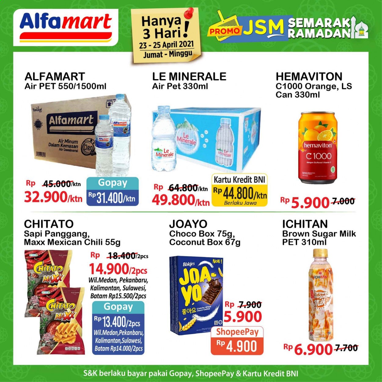 thumbnail - Promo Alfamart - 04/23/2021 - 04/25/2021 - Produk diskon - milk, sugar, pet, brown sugar, box, vitamin. Halaman 1.