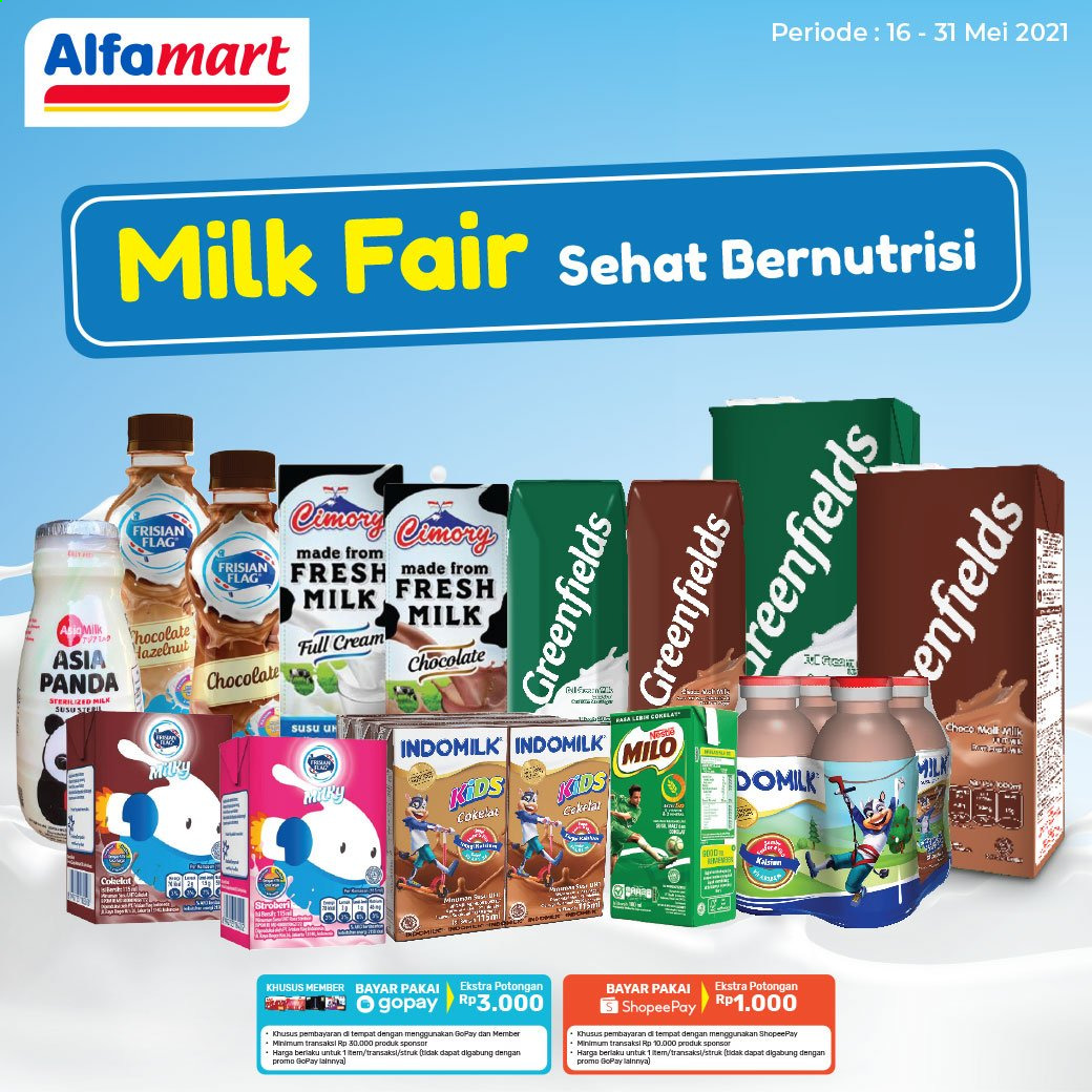 thumbnail - Promo Alfamart - 05/16/2021 - 05/31/2021 - Produk diskon - milk, indomilk, stroberi, chocolate, cimory. Halaman 1.
