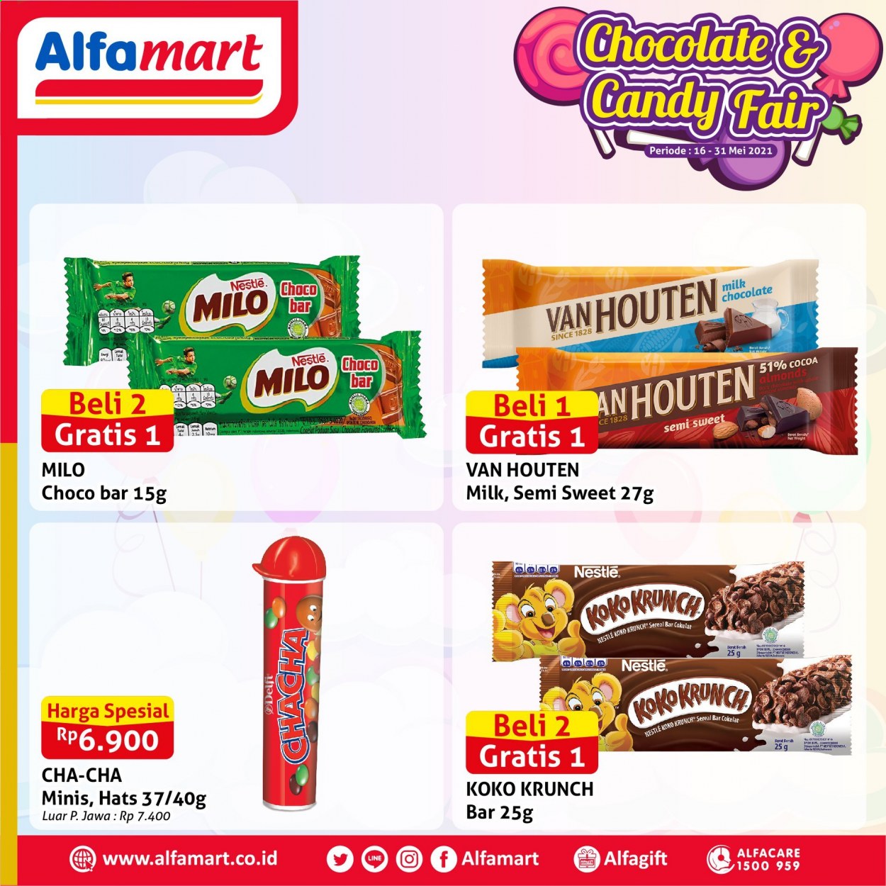 thumbnail - Promo Alfamart - 05/16/2021 - 05/31/2021 - Produk diskon - milk, nestlé, milk chocolate, chocolate, hat, cocoa, almonds. Halaman 1.