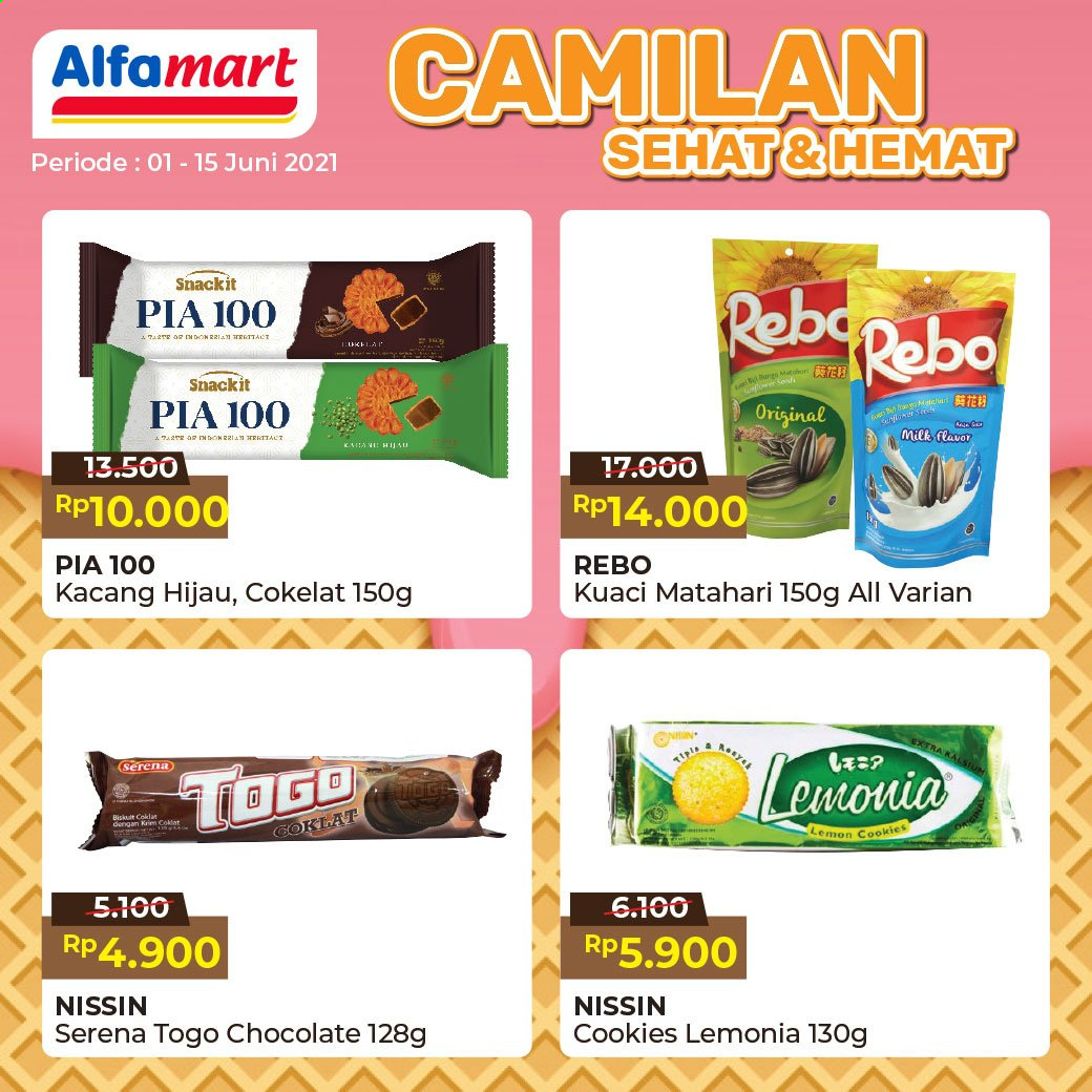 thumbnail - Promo Alfamart - 06/01/2021 - 06/15/2021 - Produk diskon - milk, rebo, lemon, kacang, kacang hijau, chocolate, cookies. Halaman 2.