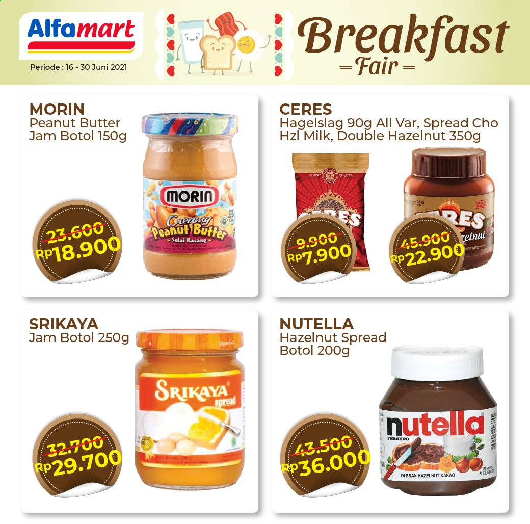 thumbnail - Promo Alfamart - 06/16/2021 - 06/30/2021 - Produk diskon - milk, peanut butter, nutella, butter. Halaman 1.