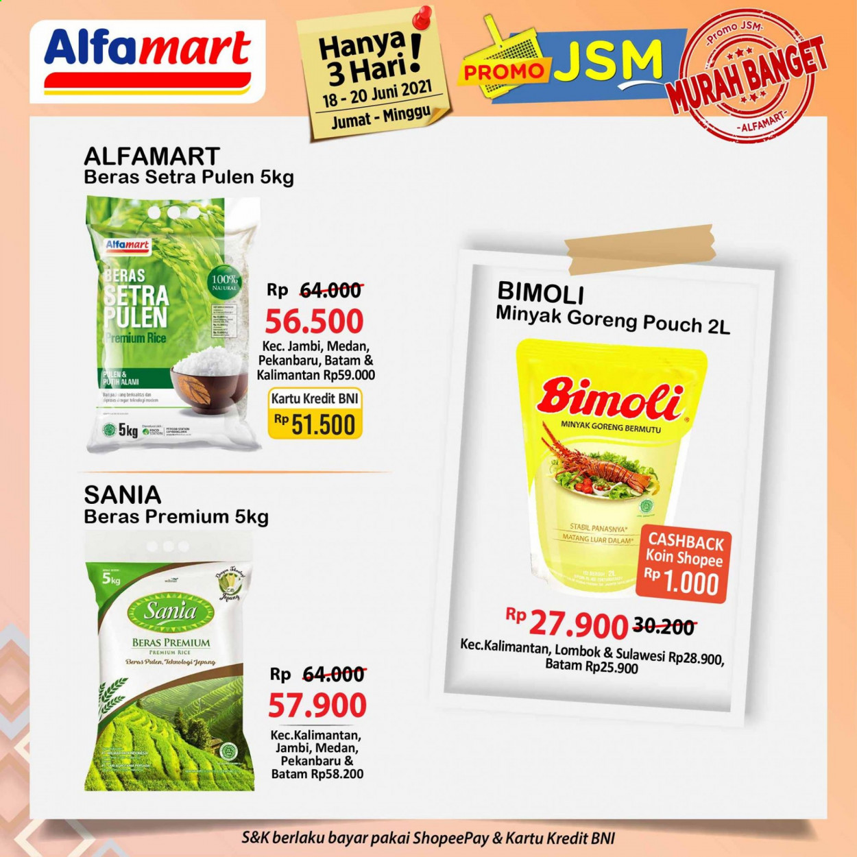 thumbnail - Promo Alfamart - 06/18/2021 - 06/20/2021 - Produk diskon - rice, goreng, minyak, minyak goreng, minyak goreng pouch, beras. Halaman 4.