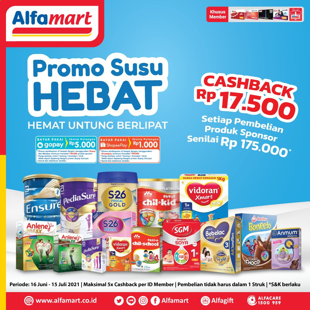 thumbnail - Promo Alfamart - 06/16/2021 - 06/30/2021 - Produk diskon - milk, vidoran, gold. Halaman 1.