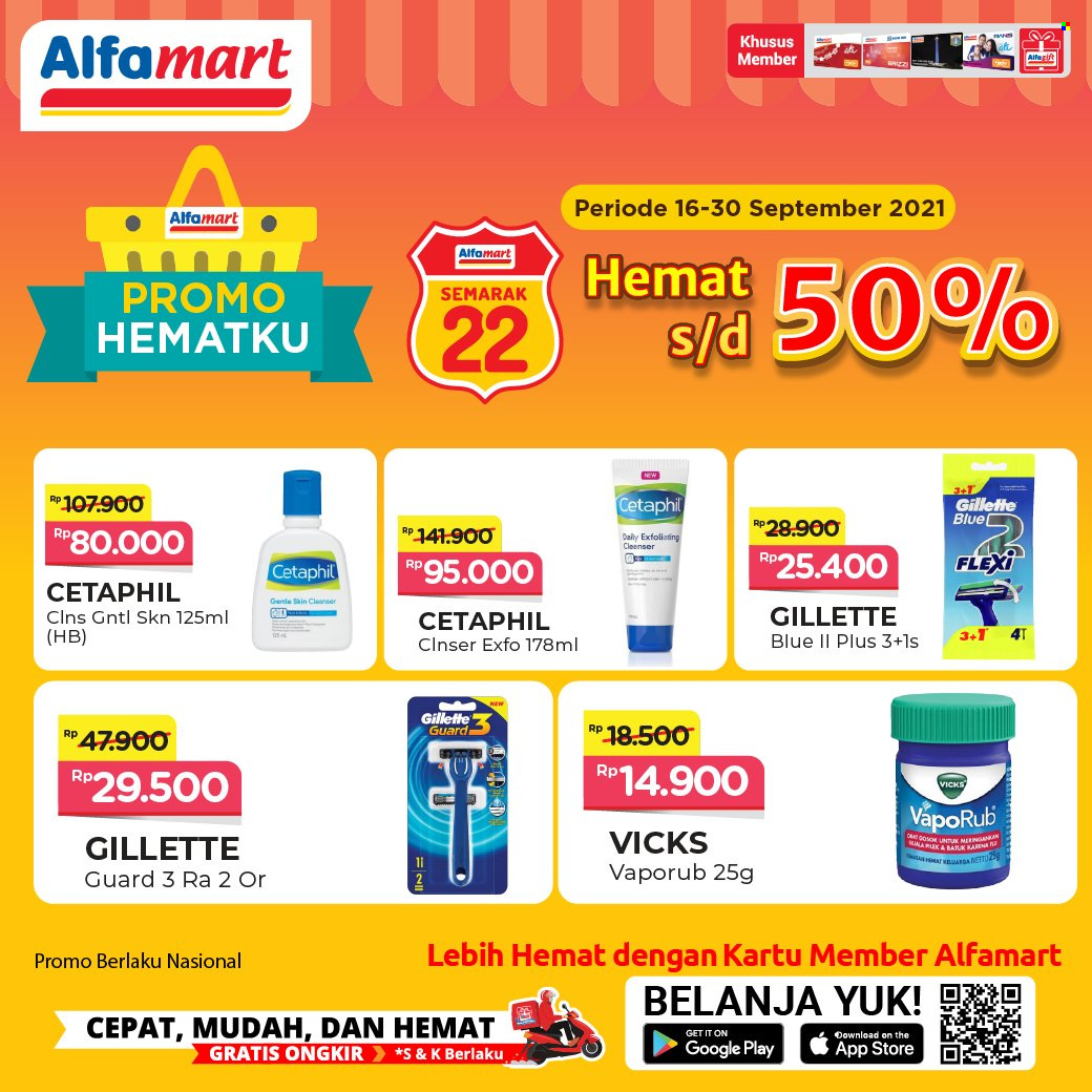 thumbnail - Promo Alfamart - 09/16/2021 - 09/30/2021 - Produk diskon - gillette, cetaphil, cleanser. Halaman 1.