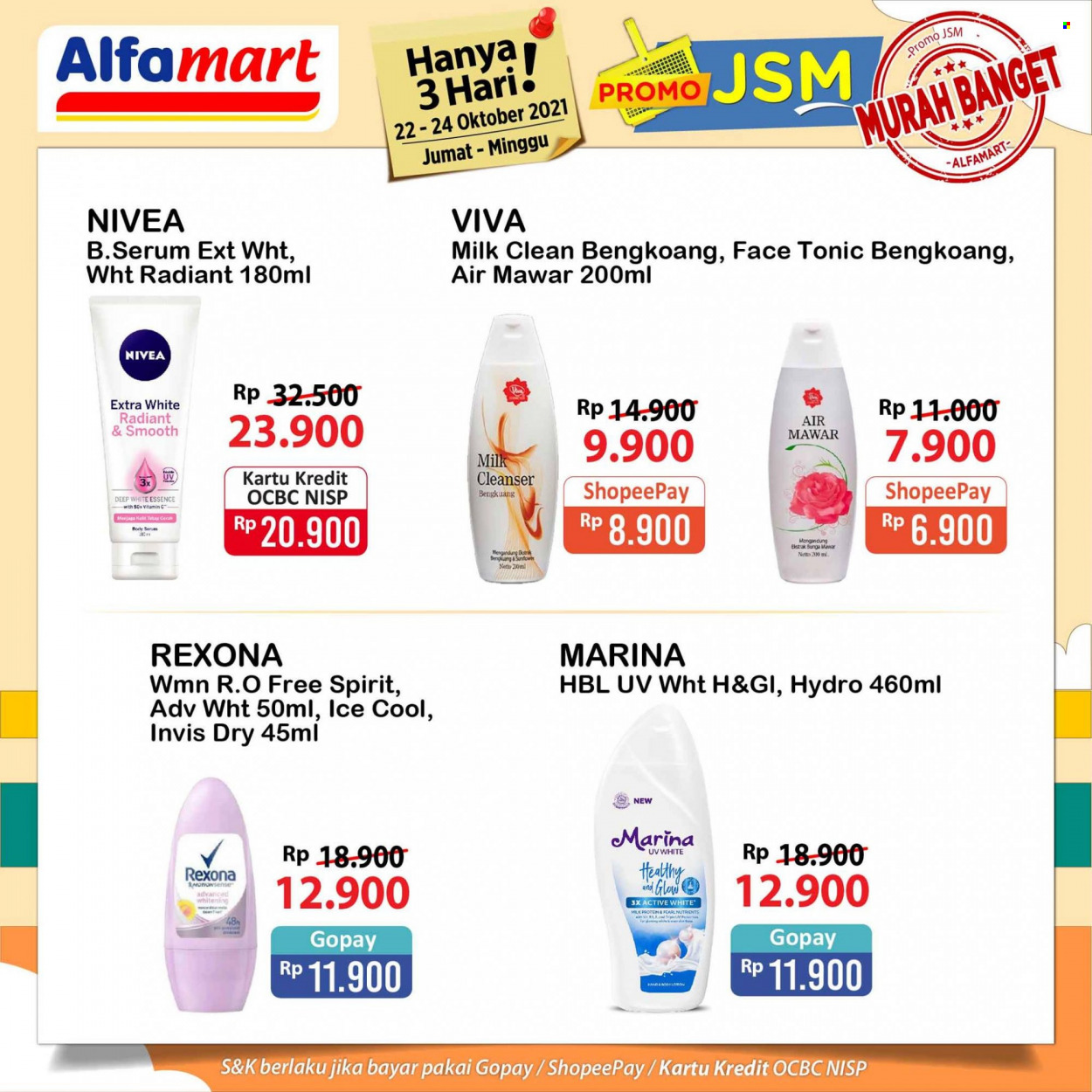 thumbnail - Promo Alfamart - 10/22/2021 - 10/24/2021 - Produk diskon - milk, rexona, serum, nivea, cleanser, vitamin. Halaman 6.