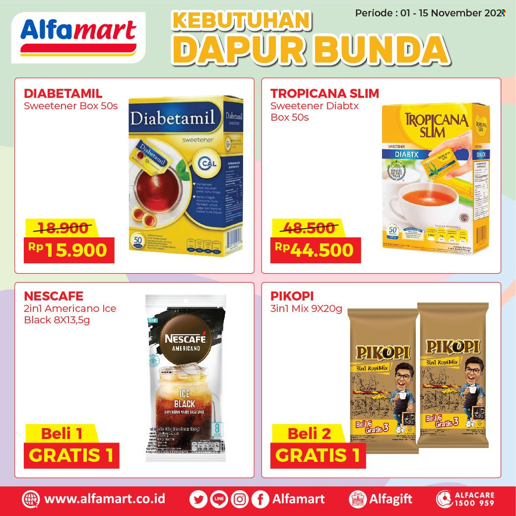 thumbnail - Promo Alfamart - 11/01/2021 - 11/15/2021 - Produk diskon - tec, gula, dapur, box. Halaman 1.