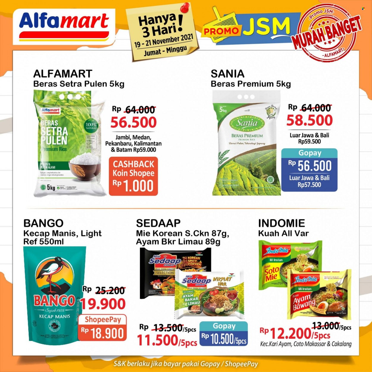 thumbnail - Promo Alfamart - 11/19/2021 - 11/21/2021 - Produk diskon - rice, chicken, goreng, kecap manis, indomie, beras, bango, bawang. Halaman 2.